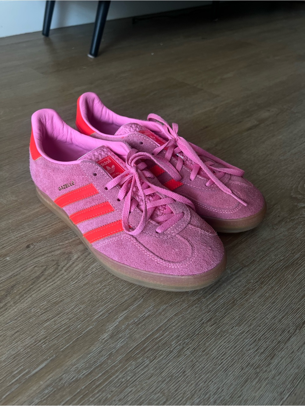 adidas Gazelle Pink with Coral Stripes